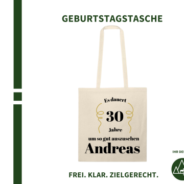 Design Geburtstag Gut aussehen (Stofftasche)