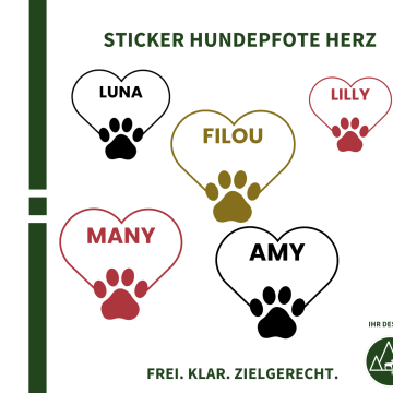 Design Hundepfote Herz