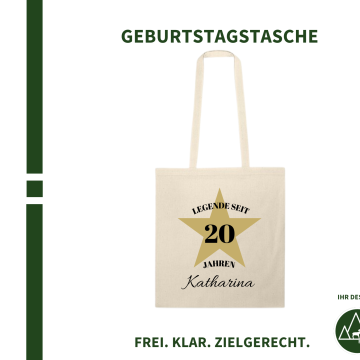 Design Geburtstag Legende (Stofftasche)