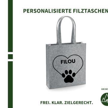 Design Hundeherz (Filztasche)