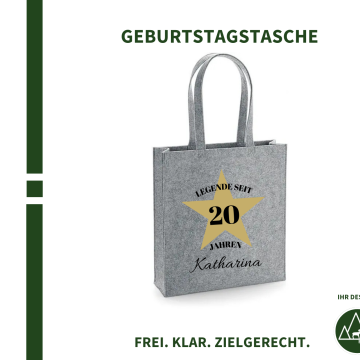 Design Geburtstag Legende(Filztasche)